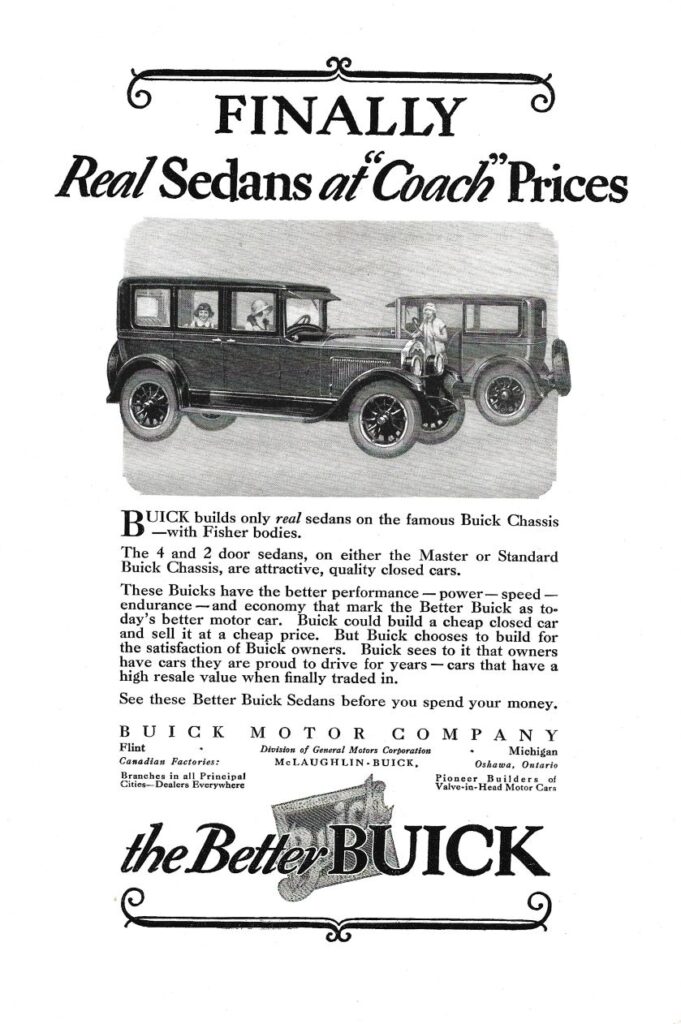 Image of 1926 Buick Sedan magazine advertisement